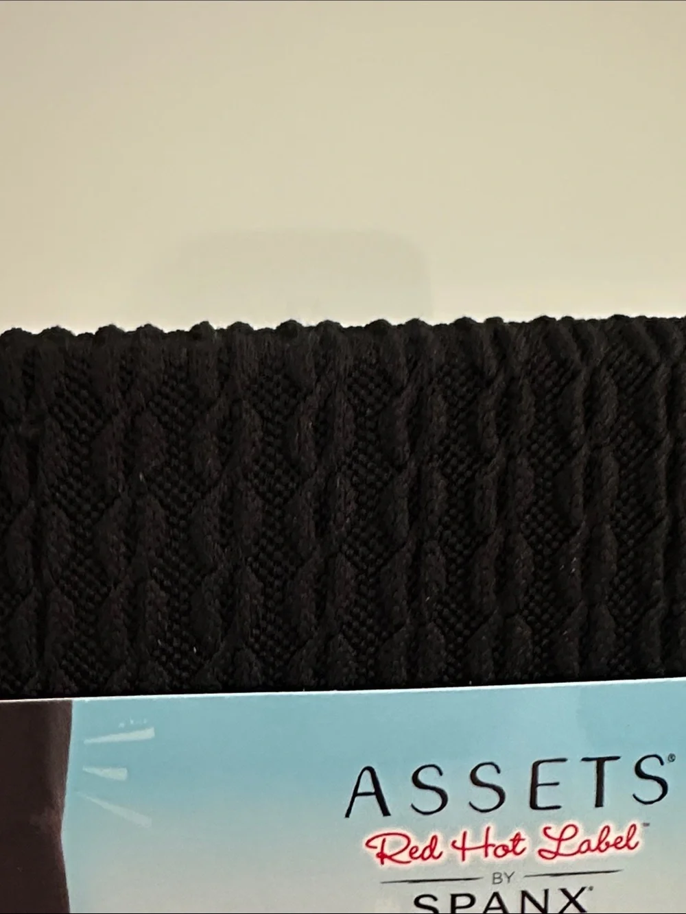 SPANX Assets Red Hot Label Coil Sweater Textured Shaping Tights Black Size 2 NEW